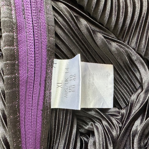Bronx and Banco Purple Metallic One Shoulder Florence Maxi Dress Gown - XL - Picture 13 of 13